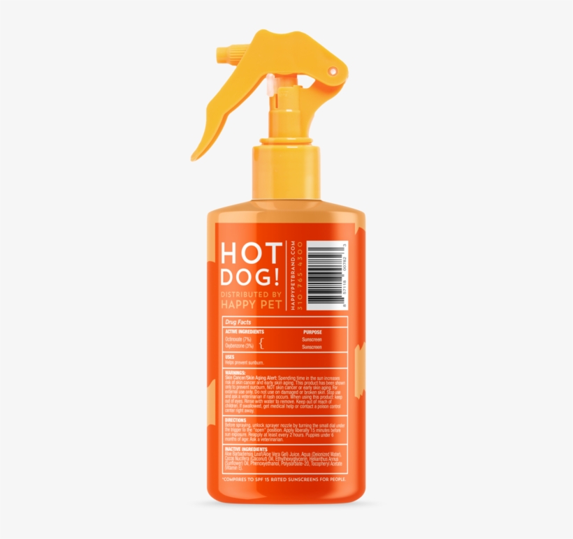 Hot Dog Sun Protection Spray - Sunscreen, transparent png