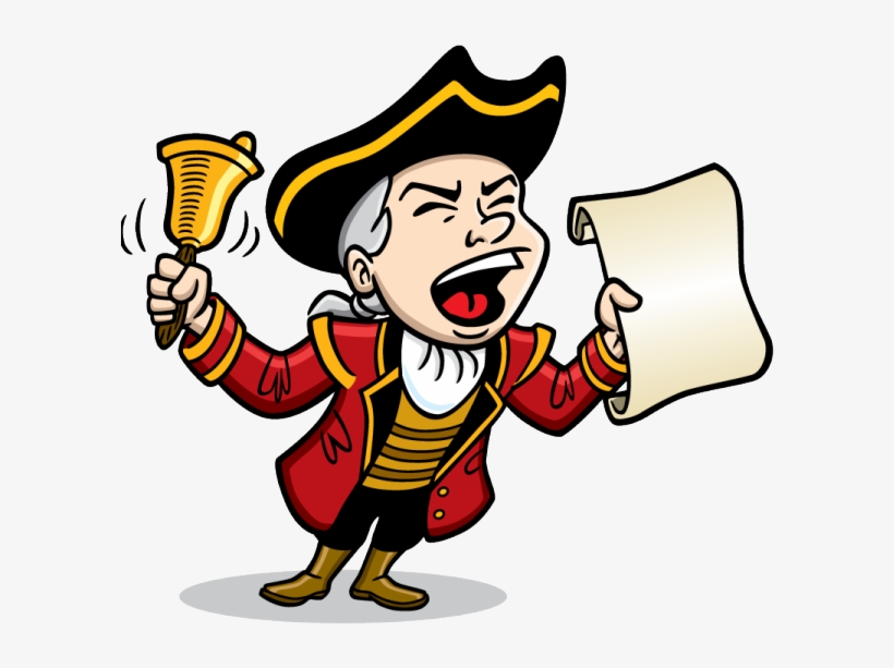 Shout - Town Crier Cartoon, transparent png