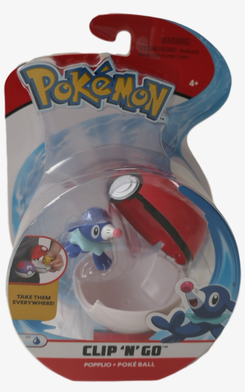 Pokemon Clip 'n' Go -popplio & Pokeball - Pokemon, transparent png
