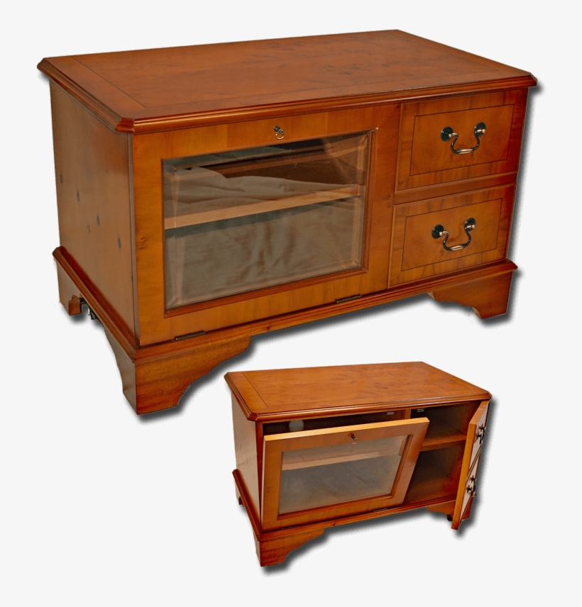 Regency Tv Stand With Glass Door Thumbnail - Cabinetry, transparent png