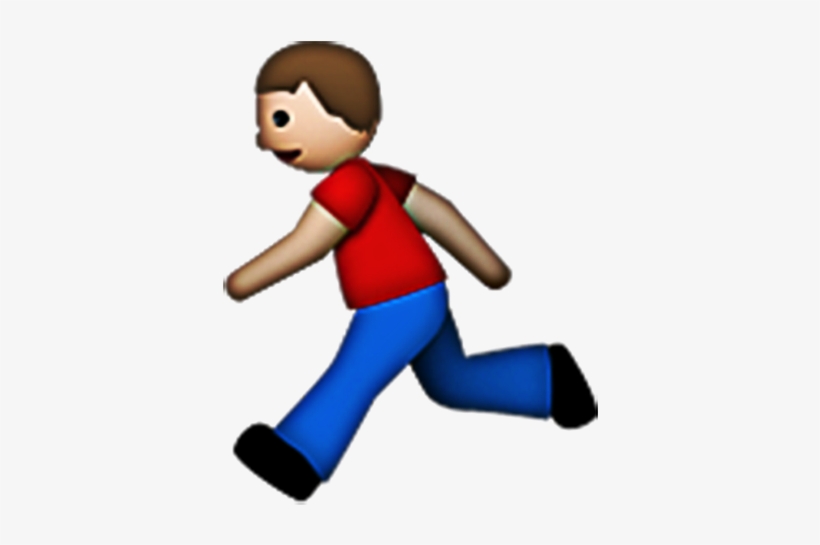 45 - Running Boy Emoji Png, transparent png