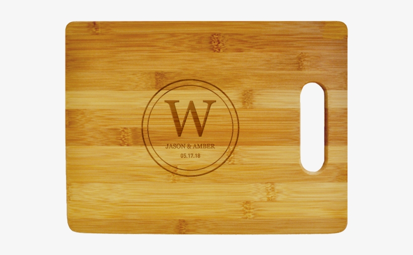 Double Circle Monogram Small Cutting Board - Plywood, transparent png