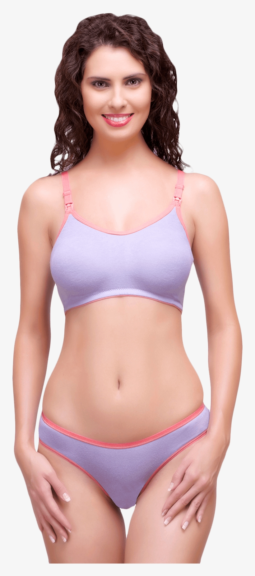 Organic Antimicrobial Soft Maternity Bra & Panty Set - Lingerie Top, transparent png