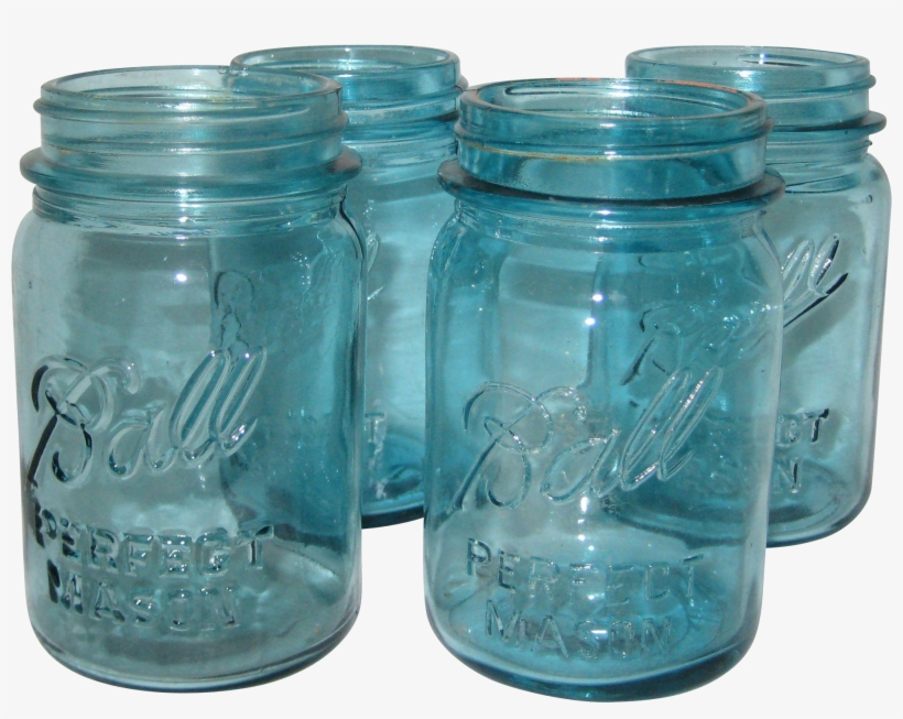 Four Ball Perfect Aqua Pint Canning Or - Glass Bottle, transparent png