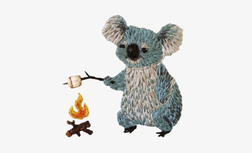 Koala Embroidery, transparent png
