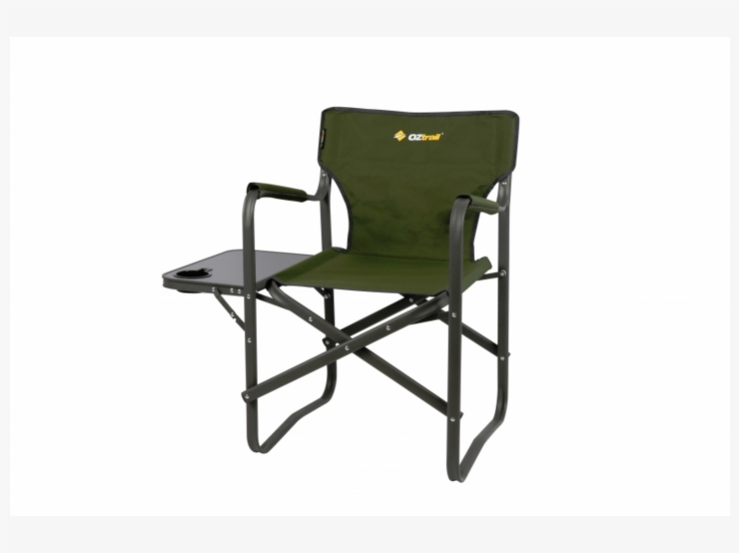 Oztrail Directors Classic Chair With Side Table - Chair, transparent png