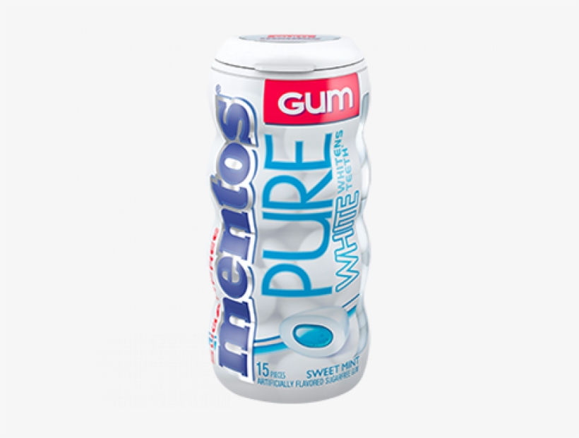 Mentos Pure Gum White Sweet Mint Flavor Buy It At - Diet Soda, transparent png