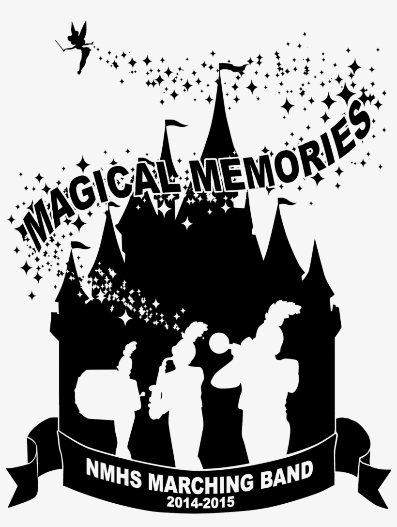 Marching Band Silhouette Clip Art - Tinkerbell And Castle, transparent png