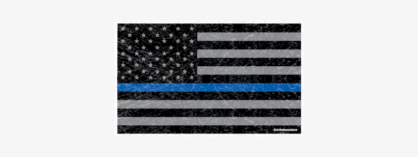 Rough Thin Blue Line American Flag Decal - Flag Of The United States, transparent png