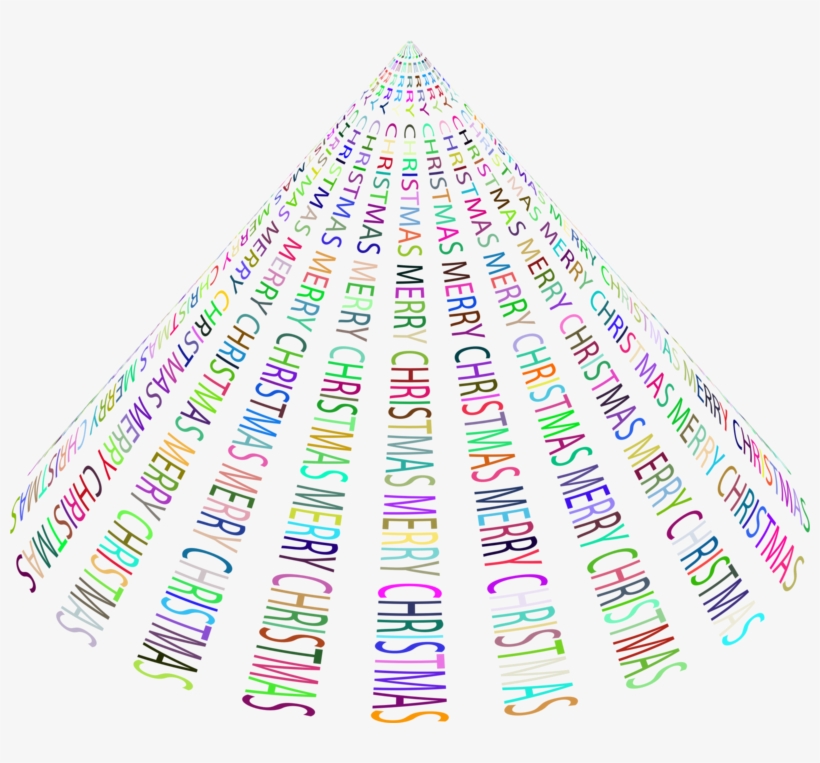 Christmas Tree Typography Type Ii Prismatic - Triangle, transparent png