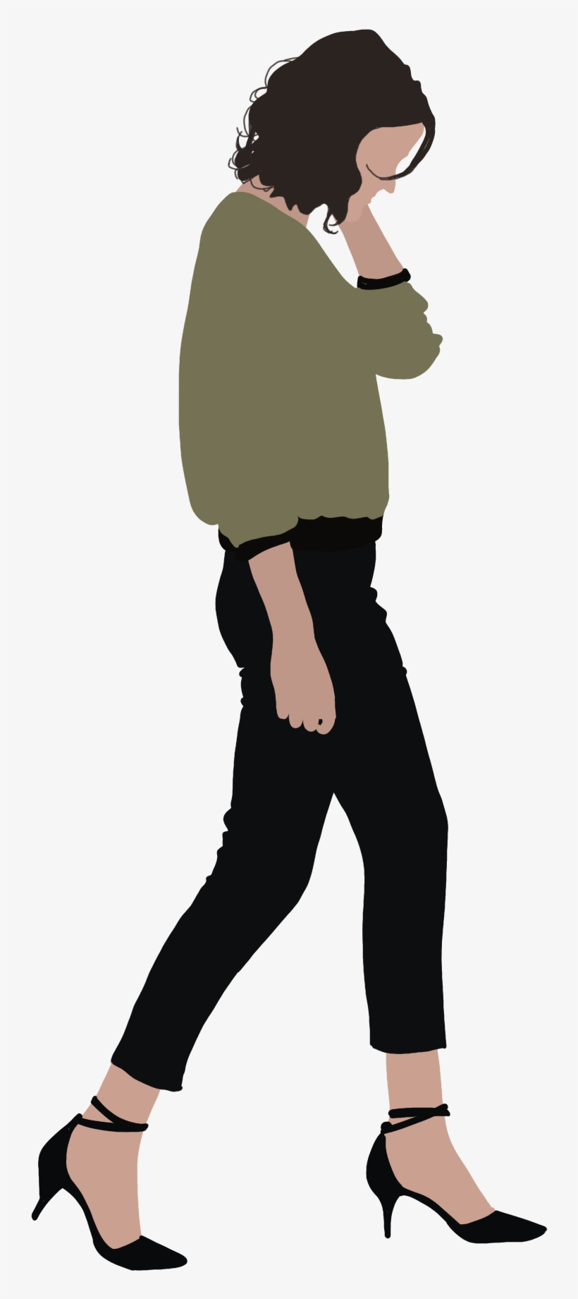 People Flat Illustration On Behance - People Walking Side Png, transparent png