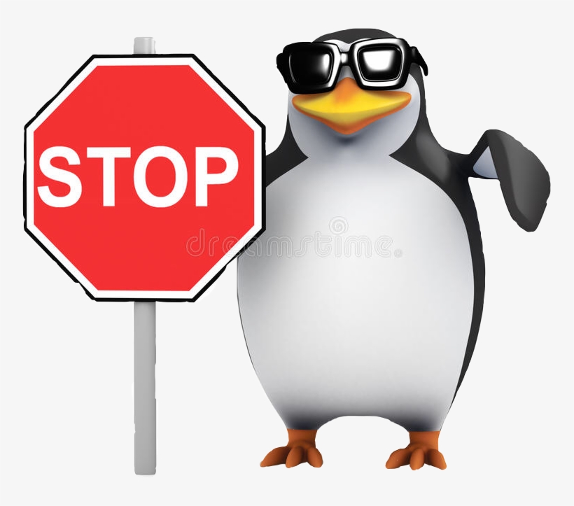 The Penguin Stop As - Stop Vector, transparent png