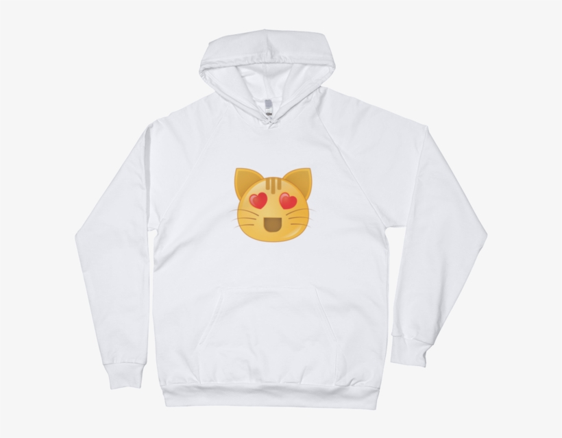 Expressive Heart Eyes Cat Unisex Pullover Hoodie - Hoodie, transparent png