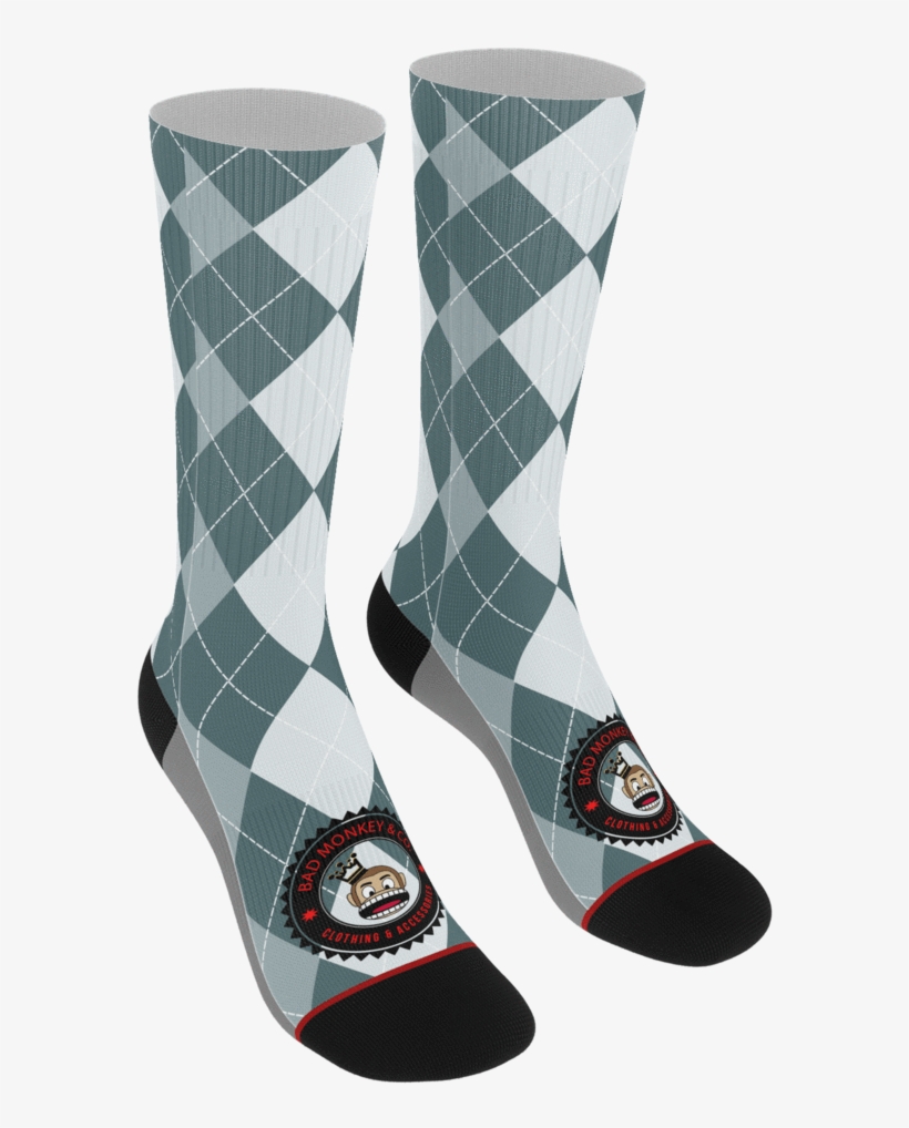 Green Argyle Logo Socks - Sock, transparent png