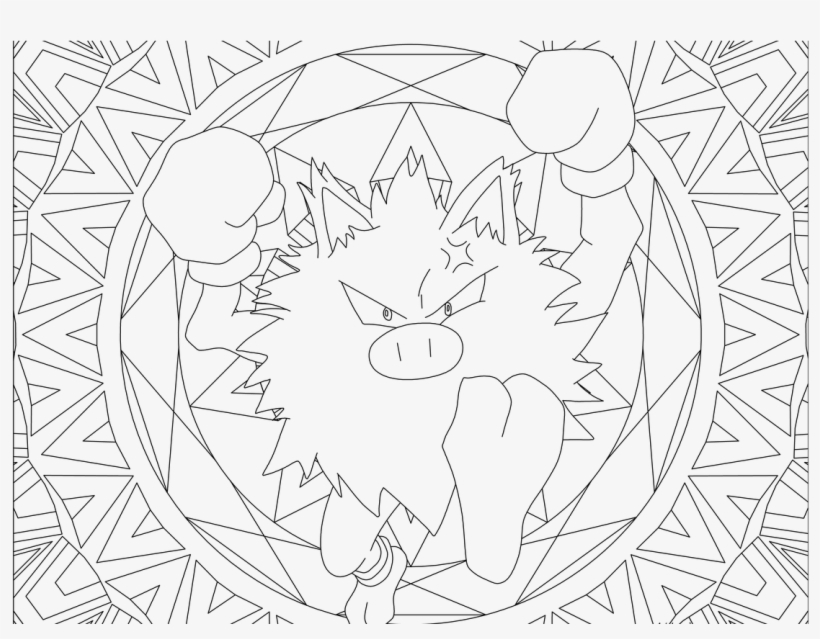 Primeape Pokemon - Pokemon No Coloring Book, transparent png