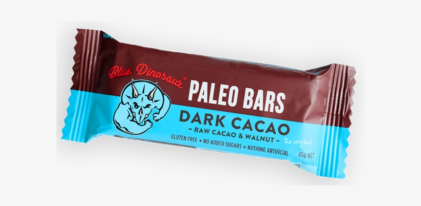 Blue Dinosaur Paleo Bar Dark Cacao 45g - Paleolithic Diet, transparent png