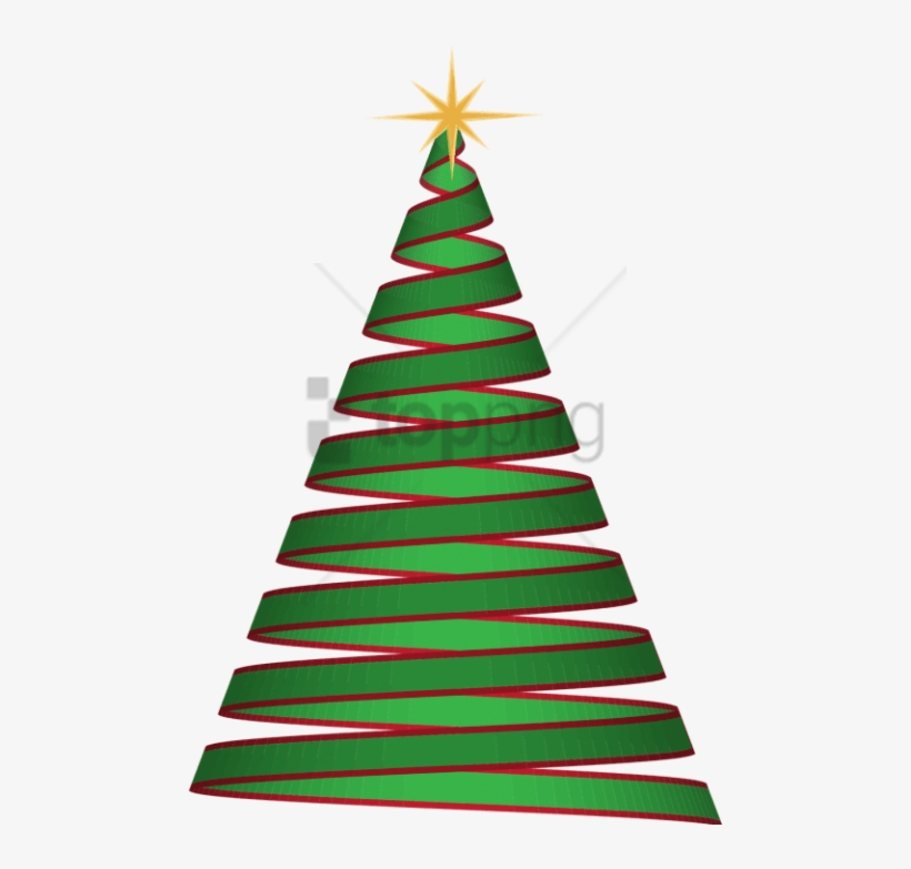 Free Png Christmas Tree Ribbon Png Image With Transparent - Kreslený Vánoční Stromek Png, transparent png