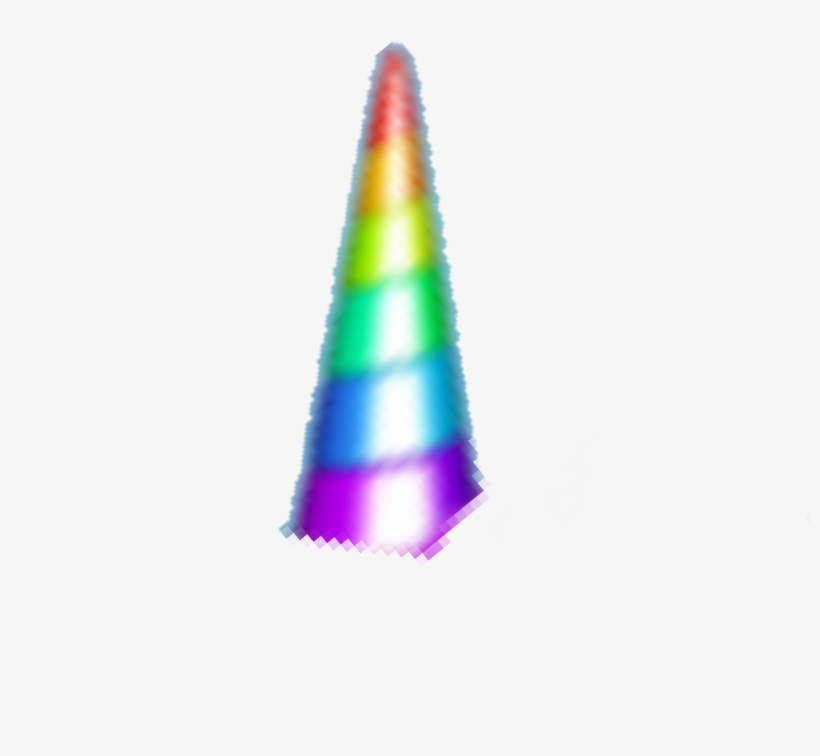 Unicorn Unicornhorn Horn Filter Snapchat Rainbow Cute - Triangle, transparent png