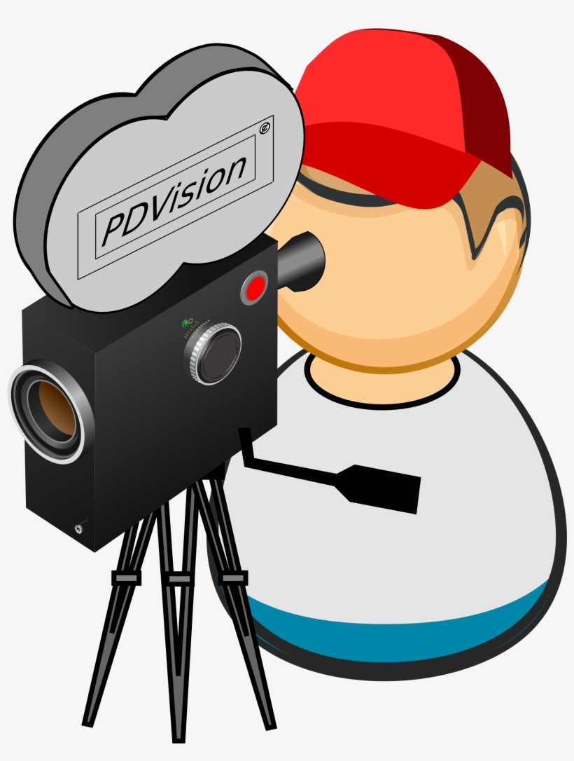 Camera Man Vector Clipart Image - Camera Cinema Gif Png, transparent png