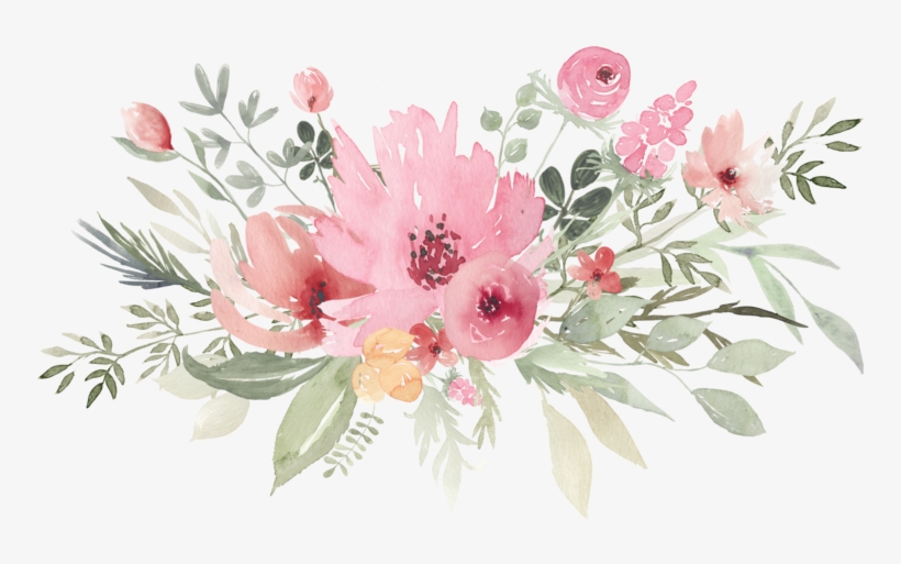 The Wildflower - Bloemen Frame Goud Groen, transparent png