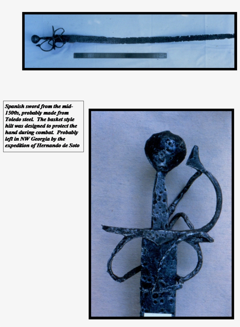 Pensacola's Archeology Journal - Hernando De Soto Sword, transparent png