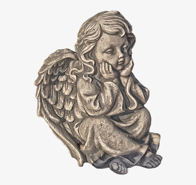Figure, Angel, Cherub, Wing, Female, Thoughtful - Carving, transparent png