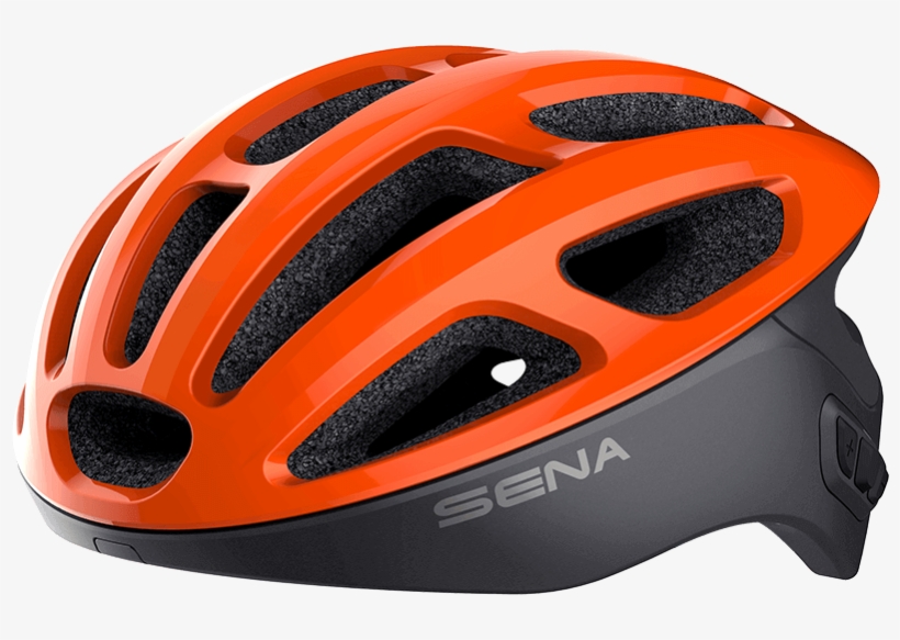 R1 Smart Cycling Helmet, Electric Tangerine - Sena R1 Smart Cycling Helmet, transparent png