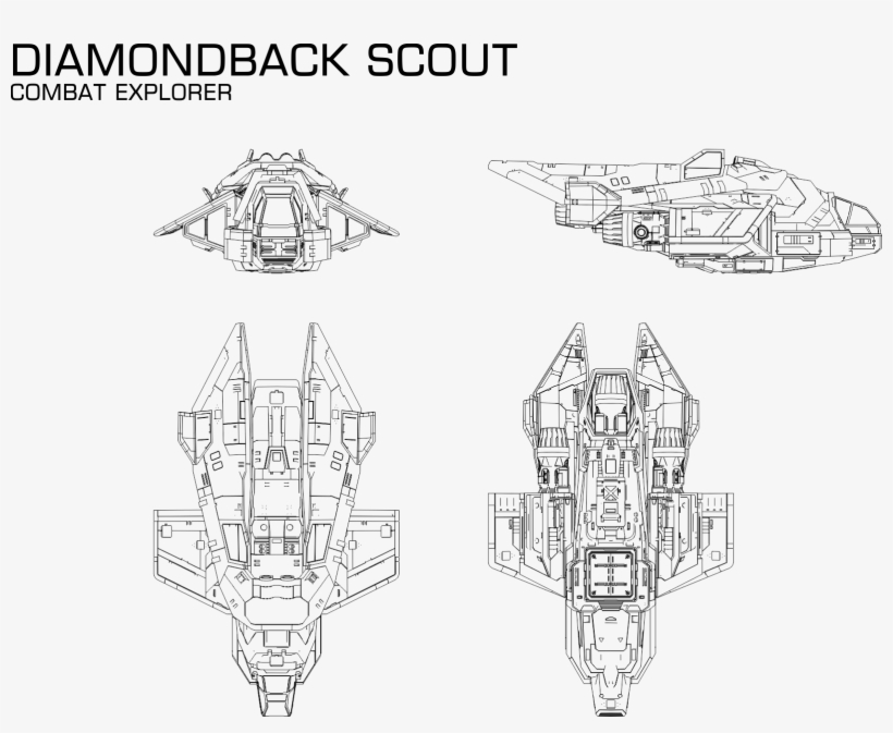 Lakon Diamondback Scout From Elite - Elite Dangerous Diamondback Explorer Draw, transparent png