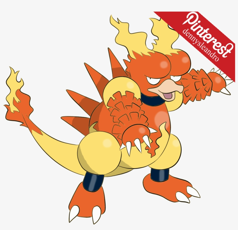 In Battle, Magmar Blows Out Intensely Hot Flames From - Pinterest, transparent png