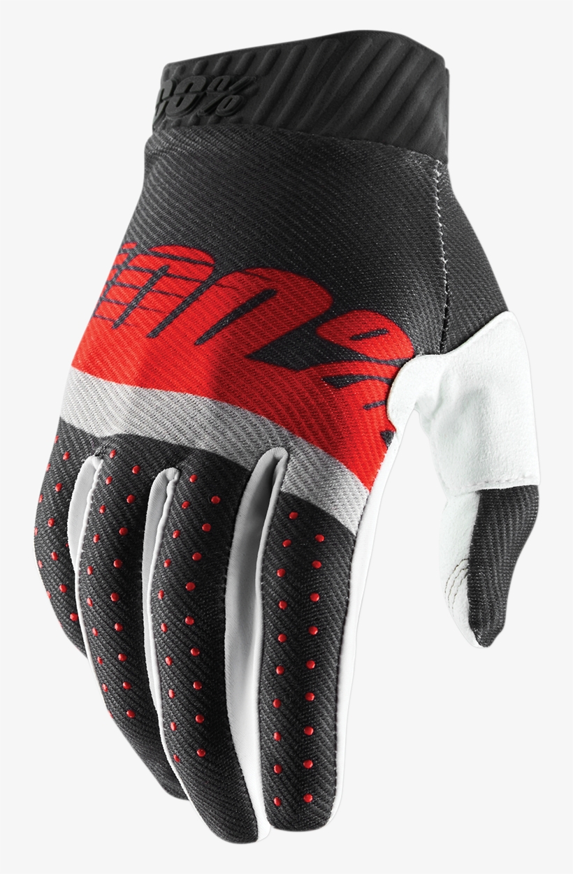 100% Mens Ridefit Leather Textile Offroad Riding Dirt - Gloves 100 Percent 2019, transparent png