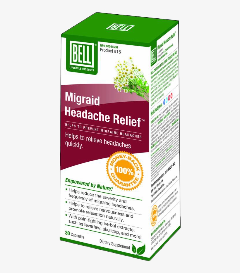 Bell Migraid Headache Relief - Box, transparent png