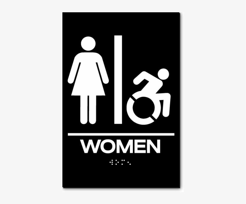 Women Speedy Wheelchair Restroom Sign - Accessible Women's Restroom Signs, transparent png