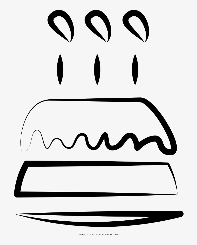 Bolo De Aniversário Coloring Page, transparent png