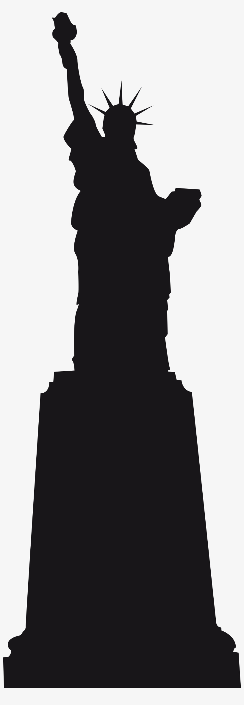 Open - Statue Of Liberty Silhouette, transparent png