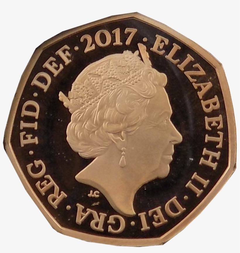 Pre-owned 2017 Uk Proof Design Isaac Newton 50p Gold - 2018 Gold Proof Sovereign, transparent png