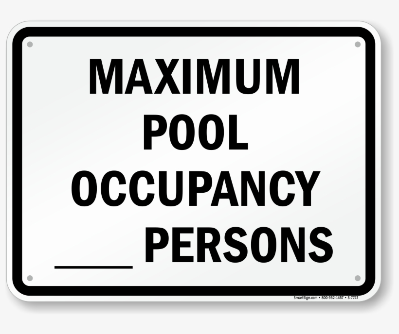 Zoom, Price, Buy - Pool Occupancy Signs, transparent png