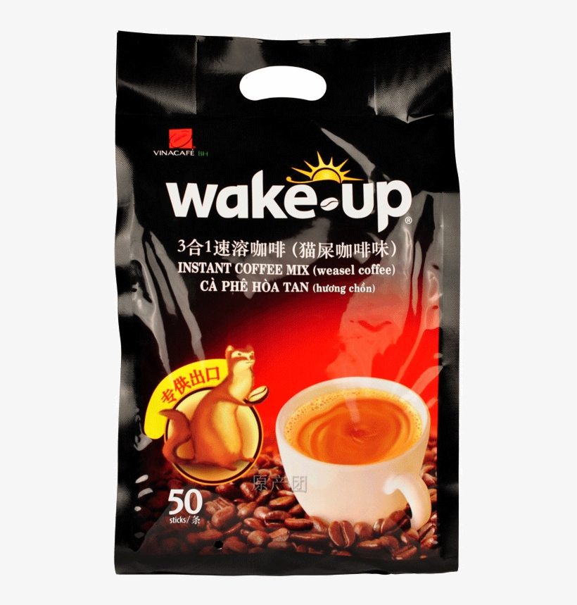 Vietnam Imported Wakeup Wei Na Coffee Three In One - 越南 猫 屎 咖啡, transparent png
