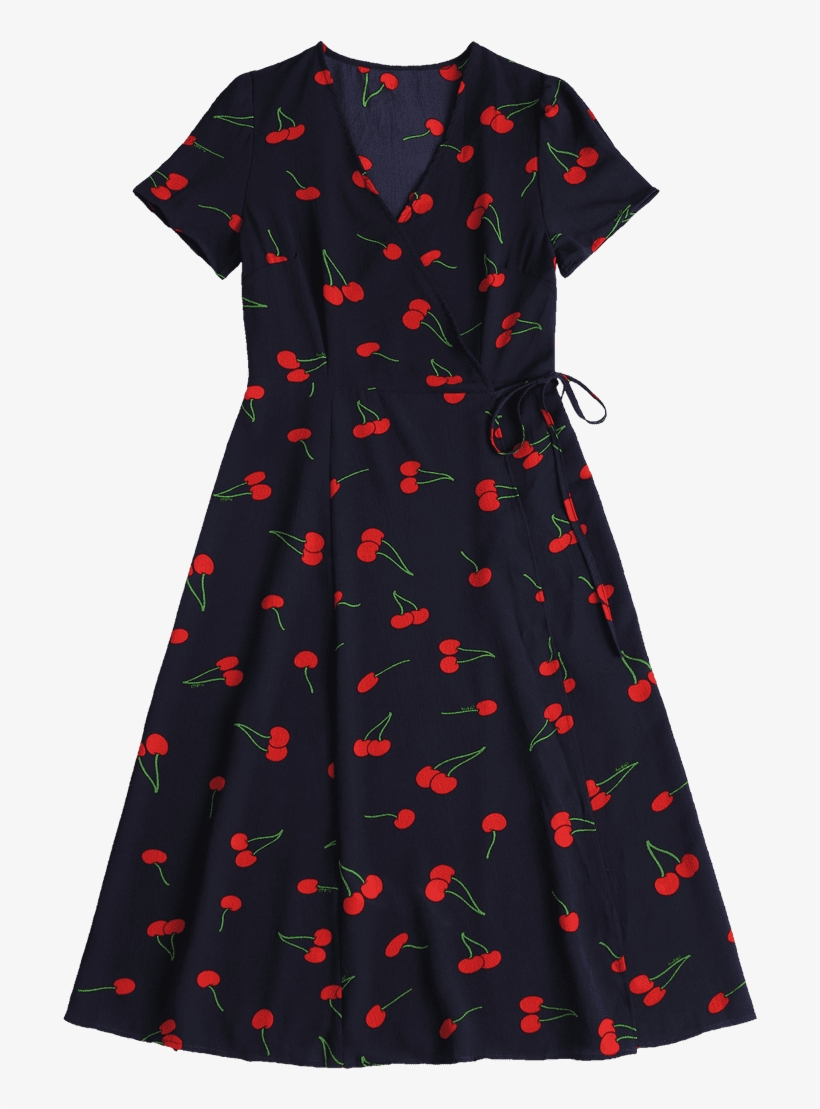 Midi Dress For Women Dropshiper,midi Dresses For Girls - Váy Họa Tiết Cherry, transparent png