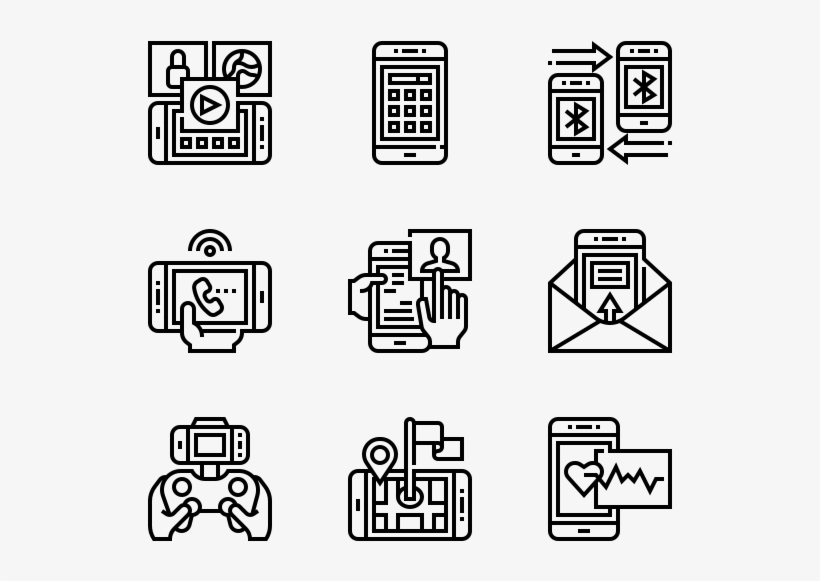 Smartphone Applications - Railroad Icons, transparent png
