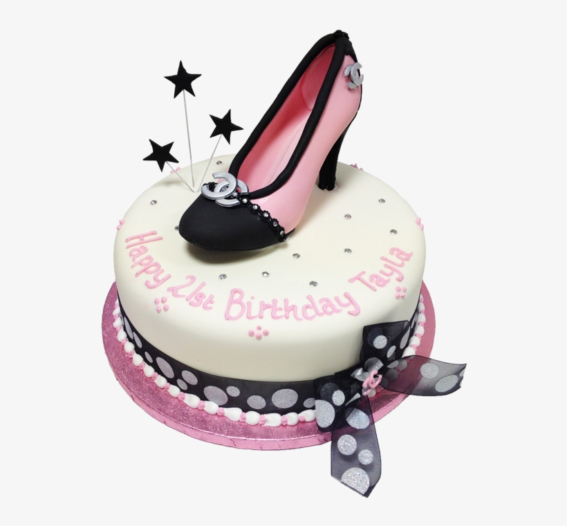 Picture Black And White Chanel Shoe Home Cakes Themed - Birthday Cake, transparent png