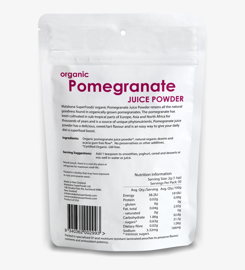 Organic Pomegranate Powder 100g - Cosmetics, transparent png