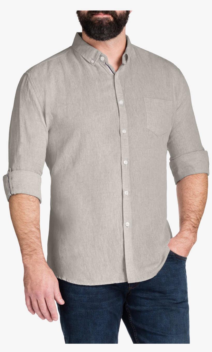Stone Memphis Marle Linen Shirt - Pocket, transparent png