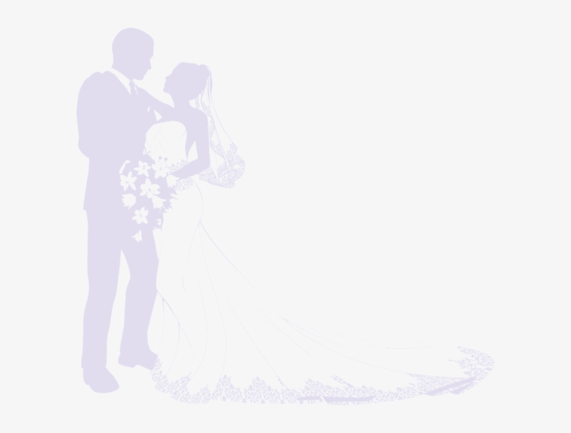 Bride And Groom Silhouettes - Düğün, transparent png