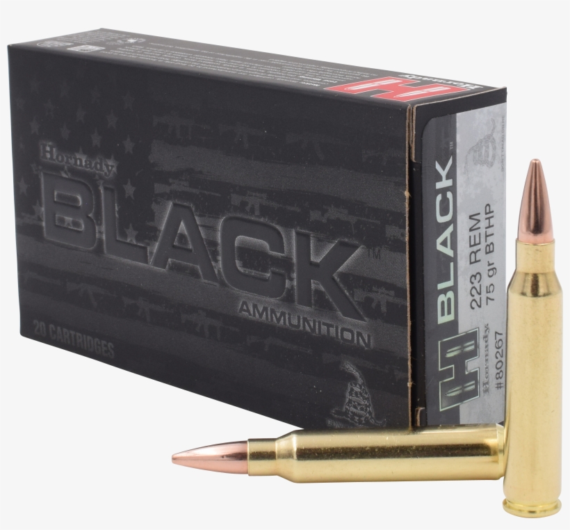 Price - $12 - - Hornady Black 223 75 Gr Bthp, transparent png