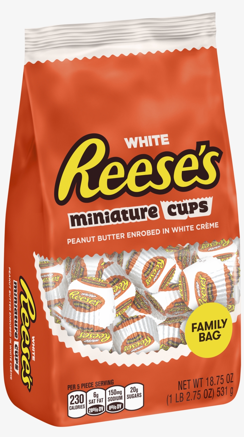 Reese's Peanut Butter Cups White Chocolate Miniatures - Reese's Peanut Butter Cups, transparent png