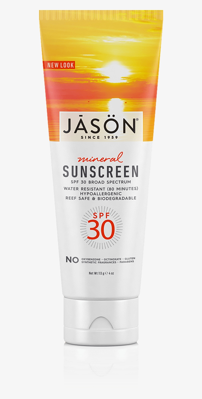 Jason Broad Spectrum Mineral Sunscreen, Spf 30, 4 Oz - Sunscreen, transparent png