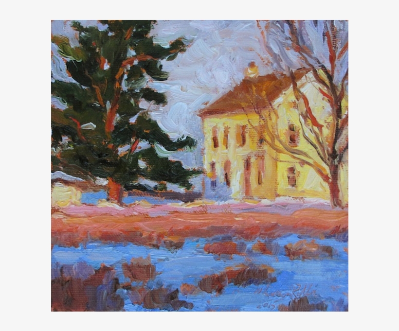 Yellow House In Snow - House In Snow, transparent png