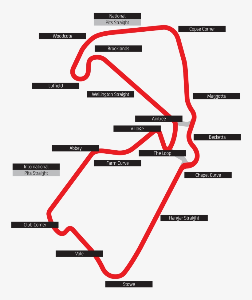 Grand Prix Circuit - Silverstone Circuit Map, transparent png