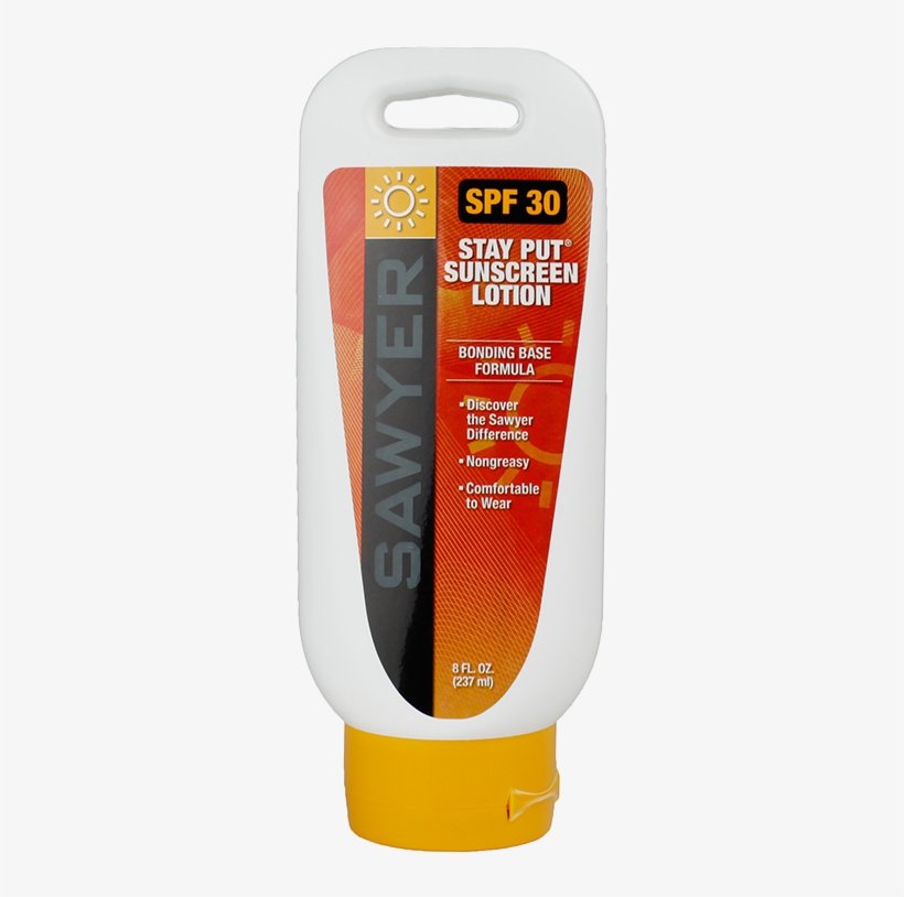 Stay-put® Spf 30 Sunscreen - Sawyer Products Stay Put Sunscreen Lotion - Spf 30, transparent png