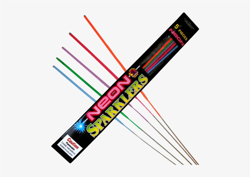 Neon Sparkler 5pc Bag - Sparklers Fireworks, transparent png